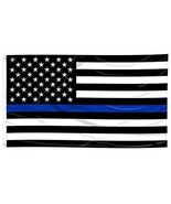 Thin Blue Line American Flag - 3 By 5 Foot Flag With Grommets New - £12.58 GBP
