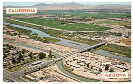 Aerial View California Arizona Border Colorado Petley Postcard - £7.42 GBP