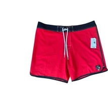 Quiksilver Or Original Scallop 18&quot; Swim Trunks Boardshorts red Size 40 - $24.75