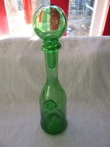 BIOT 12 1/2&quot; with ball top, bright green bubble glass, decanter/carafe, ... - £78.56 GBP