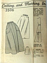 Vintage 1950s Sewing Pattern #3506 Skirt Size 28 Philadelphia Inquirer - $442.88 MXN
