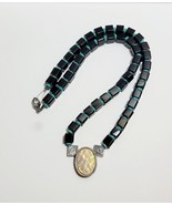 Vintage Costume Handmade Hologram Cube Choker Necklace 8&quot; B65 - $365.45 MXN