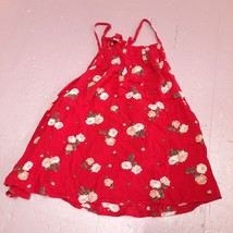 Hollister Top Women Small Red Floral Summer Flowy Tank Strappy Cute Shirt - £9.00 GBP