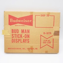 Budweiser Bud Man Stick On Displays Beer Advertising Empty Box - £24.50 GBP
