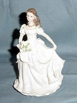 Quinceanera Cake Topper Figure White Dress - $6.85