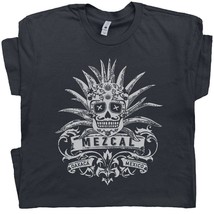 Mezcal T Shirt Vintage Tequila Shirts Sugar Skull Graphic Tee Tijuana Me... - £16.01 GBP