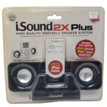 iSound 2x Black Plus High Quality Portable Speaker System + iPod Adapter - £5.70 GBP