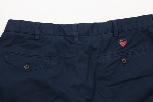 Vintage 90s Polo Golf Ralph Lauren Mens 34 Faded Crest Chino Shorts Blue Cotton Item image 11