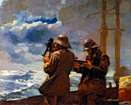 Winslow Homer Eight Bells Ships Officer &amp; Sextan Painting Giclee Print Canvas - £8.30 GBP+