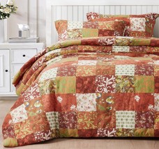 Chezmoi Collection Leilani 3-Piece Boho Washed Cotton Comforter Set Full Size - - £56.47 GBP