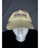 Vintage Elton John The Big Picture Tour Hat Beige Adjustable 1990s Star Cap - $16.00