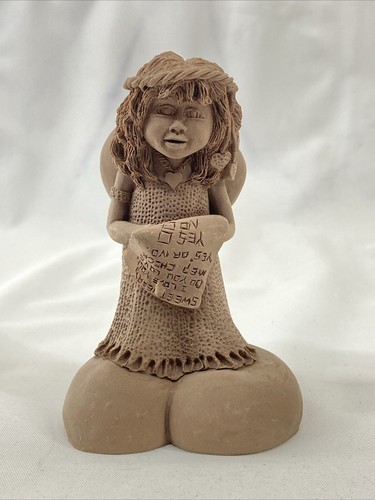 VTG Lil&#39; Sweet Heart&#39;s Small Native Sculpture TnT 1995 Angel Survey Adob... - $11.39