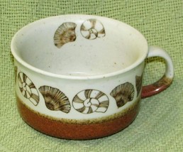 Vintage Otagiri Soup Mug Speckled Seashell Design Stoneware Cup Brown Beige - £8.46 GBP
