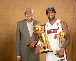 Lebron James &amp; Bill Russell 8X10 Photo Miami Heat Picture Basketball Celtics - £3.86 GBP