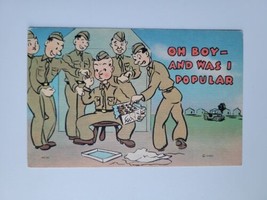 Vintage Postcard WWII USA Military Army Comic Humor Linen c1940s Funny  - £4.26 GBP