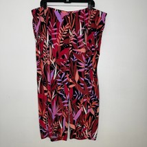 Bob Mackie Palazzo Pants 2X Leaf Print Abstract Wide Leg Lounge Boho Retro - $25.00