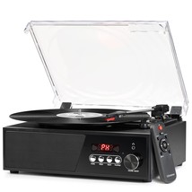 Vinyl Record Player Bluetooth With Usb Digital Fm Radio Remote Control V... - $146.99