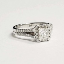 Engagement Ring 2.40Ct Princess Cut Simulated Diamond 925 Sterling Silver Size 8 - £111.48 GBP