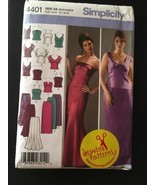 Simplicity 4401 Evening Top Long Skirt Strapless Halter Slim Flare Size ... - $9.34 CAD