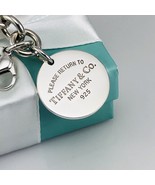 Please Return to Tiffany &amp; Co Round Tag Bracelet Charm FREE Shipping AUT... - £233.77 GBP