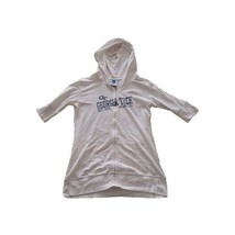 Georgia Tech Yellow Jackets Hoodie Junior Large White Zip-up Pocket 3/4 ... - $15.00