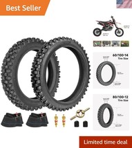 80/100-12 &amp; 60/100-14 Off Road Motorcycle Tire Set - Unmatched Durabilit... - $2,101.53 MXN
