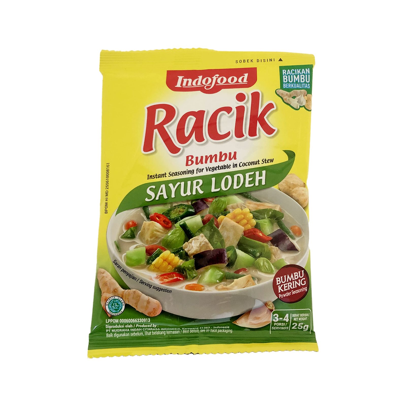 Indofood Racik Sayur Lodeh Curry, 0.88 Ounce (Pack of 24) - $65.94