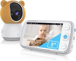 Baby Monitor, 2K QHD 5’’ Video Baby Monitor with Camera and Audio, No WiFi - £91.92 GBP