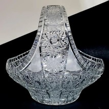 Fine Compatible with Antique Queen lace Bohemian Czech Cut Crystal Baske... - $245.97