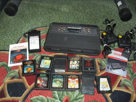 Atari 2600 4 SWITCH Console JOYSTICKS  STAR RAIDER CONTROLLER &amp;10 GAMES ... - £117.31 GBP