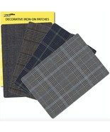Premium Quality Large Plaid Tartan Fabric Iron-On Patches Inside &amp; Outsi... - £15.72 GBP