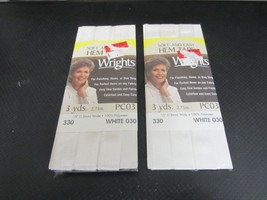 Lot of 2 Packs Wright&#39;s Soft &amp; Easy Hem Tape - 3 Yds X 1/2&quot; - #330 - White - $9.89