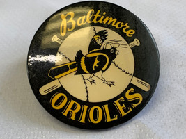 Vtg 1950&#39;s Oriole&#39;s Baseball Button &quot;Baltimore Orioles&quot; Mascot Pin Sport... - £63.82 GBP