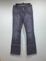 London Jeans Flared Womens Sz 4 Blue Medium Wash Denim Cotton/Spandex RN... - £8.22 GBP