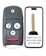 FLIP KEY CUT +  Remote Key For 2008-2013 Honda Accord Coupe CR-V FIT MLB... - $37.39