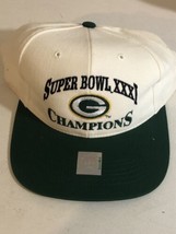 Vintage 1996 Super Bowl XXX Champions Hat Cap White Green Bay Snap Back pa1 - $22.76