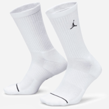 Nike Jordan Everyday Crew 3 Pack Socks DX9632 100 Dri-Fit White SZ M 6- 8 W 6-10 - £18.70 GBP