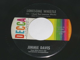 Jimmie Davis Lonesome Whistle Where The Old Red River Flows 45 Rpm Record Decca - £12.57 GBP