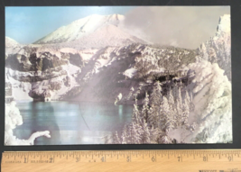 Large Crater Lake Mount Scott National Park Postcard 9&quot; x 5.5&quot; Crater Lake Lodge - £6.75 GBP