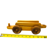 VINTAGE HANDMADE OAK WOODEN TRAIN CAR, L 13&#39;&#39; X H 3.5 X W 4&#39;&#39;, Wt. 1 lb. - $14.44