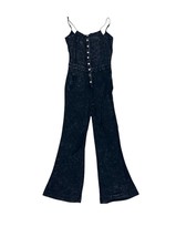 Chaser Black Acid Washed Jumpsuit Small NEW NWT Cutout Tie Back Faux Poc... - $493.91 MXN