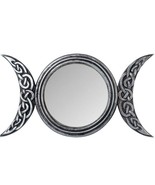 Alchemy Gothic Triple Moon Mirror Wall Freestanding Crescent Celtic Wicc... - $25.95