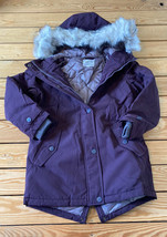 solocote NWOT girl’s hooded fur lined coat size 9-10 purple HG - $26.72