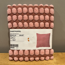 Ikea SVARTPOPPEL Light Pink Tactile Puff Ball Pattern Pillow Cover 20&quot; x... - £15.29 GBP