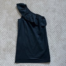 J. Crew Black Linen Blend One-Shoulder Dress Small NWT - £23.26 GBP
