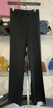 NINA RAYNOR Black Wool Blend Straight Leg Flat Front Dress Pant Sz 14 $450 - £124.52 GBP
