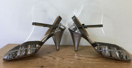 Vtg Maud Frizon Italy Italian Leather Snakeskin Strappy Sandals Heels 35... - $149.99