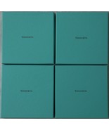 4 Authentic Tiffany &amp; Co. Blue Gift Box White Ribbon Empty Square 6&quot; Box... - £78.97 GBP