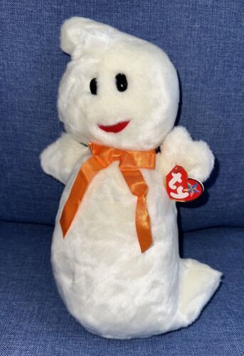 VINTAGE 2001 MWMTs & RETIRED TY BEANIE BUDDY SPOOKY THE HALLOWEEN GHOST 13” NEW - £8.76 GBP