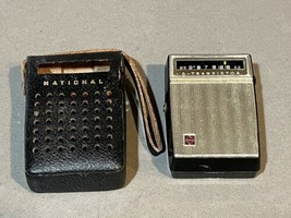 Vintage Matsushita National T-53 6 Transistor Radio &amp; Original Case Japan MINT - £61.78 GBP
